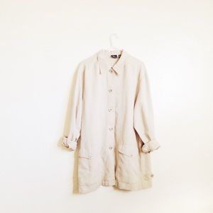 Vintage Beige Buttoned Jacket